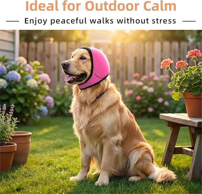 Dog Ear Muffs Noise Protection, Water-Resistant, No-Shake Ear Muffs for Grooming, Bathing, Swimming & Noise Relief