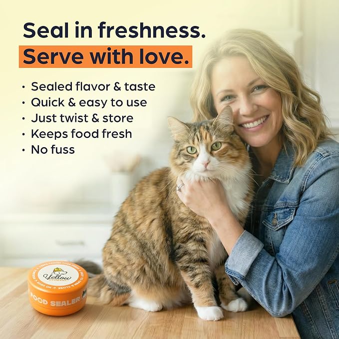 Canned Cat Food Storage Container Patent Pending Reusable Airtight Can Cover Pet Food Sealer - Keeps Cat Food Container Sealed and Fresh in the Fridge, Eliminates Odor (1 pack)