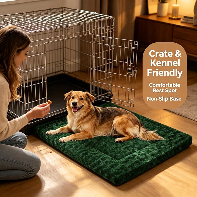 Dog Bed Mat - Dog Crate Pad - Reversible Dog Mat for Pet Comfort - Soft Bed Pads with Dual-Sided Design for All Seasons - Durable, Machine Washable Mat for Crates, Travel, and Home