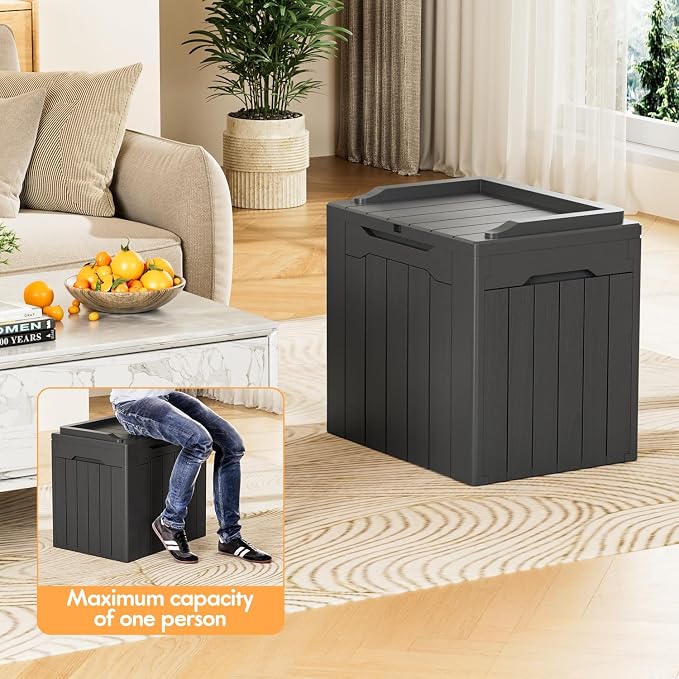 YESHOMY 30 Gal Plastic Storage Bins with Lid Stackable Box Organizers for Living Room, Office, Dorm, 1 Pack, Gray