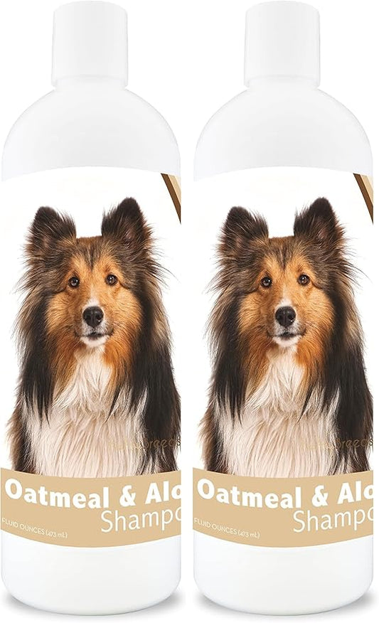 Healthy Breeds Shetland Sheepdog Oatmeal Shampoo with Aloe 16 oz (Pack of 2)