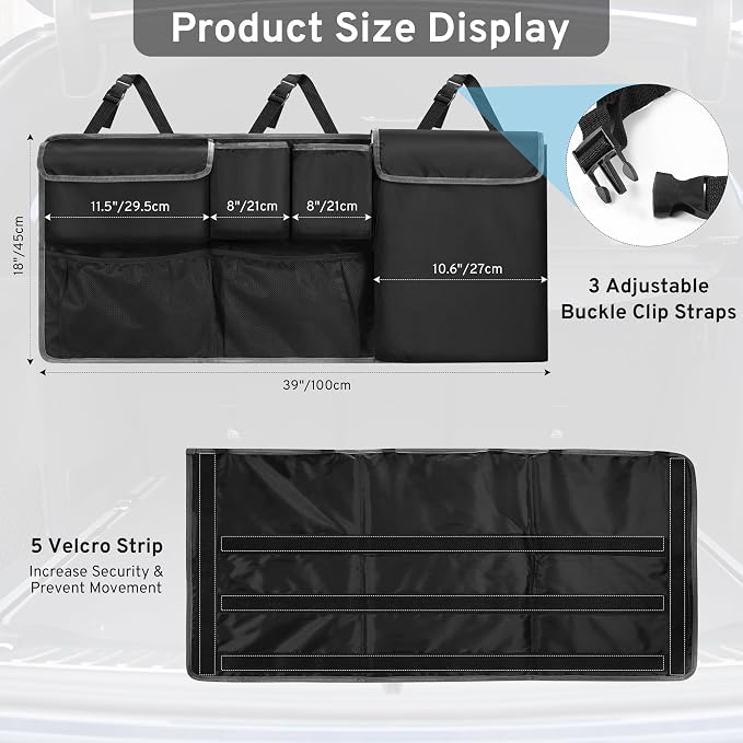 Car Trunk Organizer for Subaru Crosstrek Forester Outback Accessories 2026 | for Ascent Premium Sport Limited Base Touring XT 2000-2025 2026 2027 SUV Backseat Hanging Storage Bag