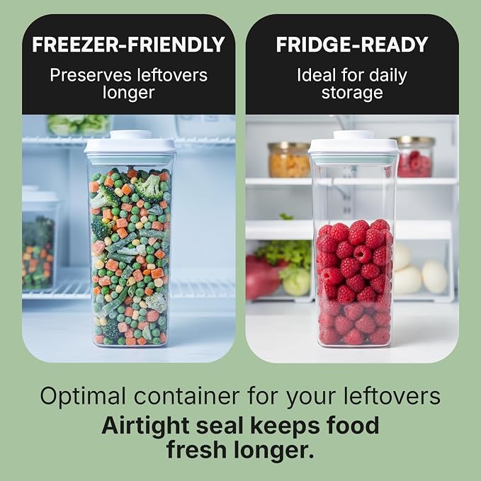 Bop Top Airtight Food Storage Containers | Pop-Top Lid | 10.5 Cups / 84 Oz | kitchen canister set, for flour, sugar, snacks, pasta, baking