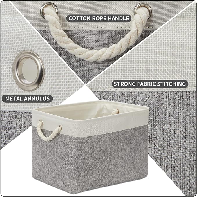 Large Fabric Collapsible Cube Storage Baskets for Organizing 16x12x12 | Storage Bins for Organizing Fabric Collapsible Organizer Baskets