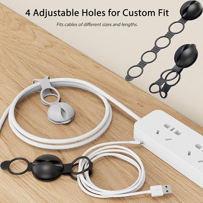 Cord Organizer for Appliances, 4PCS Appliance Cord Wrap Cable Organizer Cable Straps, Extension Cord Holder Wire Organizers for Cord Management (Black)