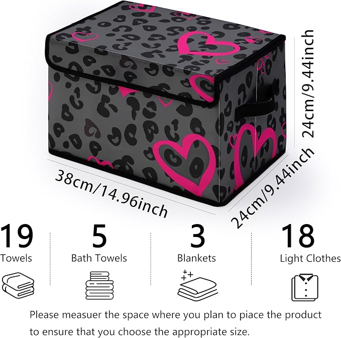 Stackable Clothes Storage Bins with Lids 3 Pack | Closet Organizers Fabric Box for Home and Office,Blanket Clothes Organizers,Under Bed Storage Containers