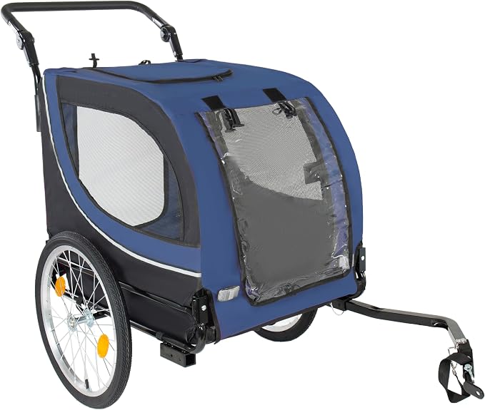 2-in-1 Dog Bike Trailer & Pet Stroller for Dogs Up to 100 lbs, Foldable