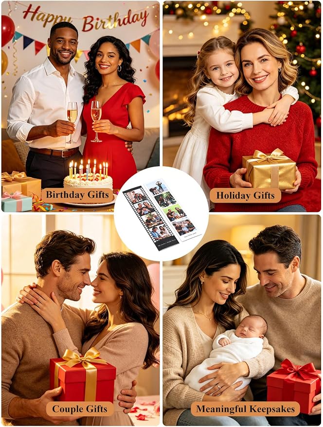 Custom4U Custom Photo Refrigerator Magnet, Picture Strip Frame Magnets | 1.3mm PVC Magnet Body, Toolbox & School Metal Locker Use, Strip Travel Memory Gift, 7.87x1.97 in