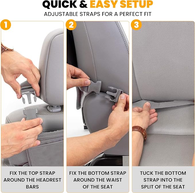 EcoNour Car Kick Mats Back Seat Protector