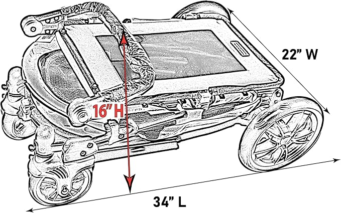 Pet Gear No-Zip Excursion Pet Stroller, Dark Platinum | Dual Entry, Push Button Zipperless Entry, For Single or Multiple Dogs/Cats, Gel-Filled Tires