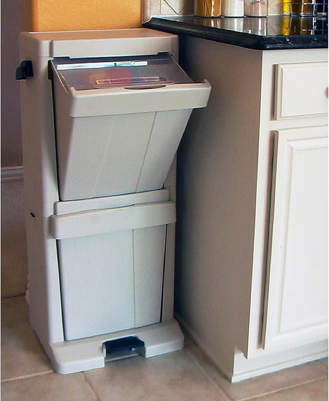 Richell Pet Stuff Tower for Food Storage | Richell Pet Stuff Tower: Ideal for Cats and Dogs. Max Load Capacity 8.8lbs, Includes Foot Pedal and Food Scoop!