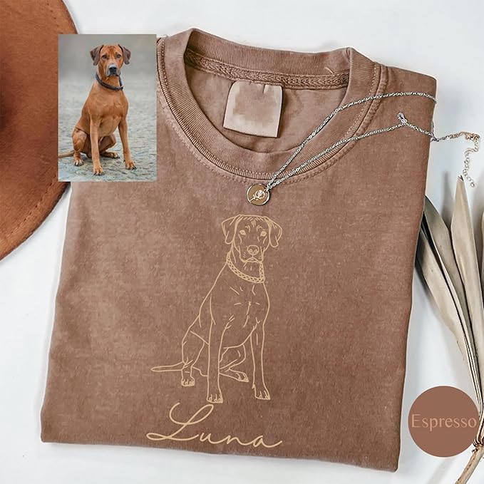 Personalized Dog Portrait Hoodie, Custom Pet Photo Sweater Shirt for Women, Dog Mom Hoodie, Customized Cat Potrait Sweatshirt, Pet Owner Gifts, Gift for Dogs Cats Lover DS01