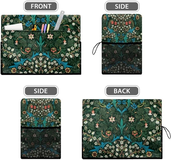 Green William Morris Pattern Sewing Machine Cover - Fits Standard Singer, Brother and Janome Machines, Protecting & Decorating Your Sewing Space (Green)
