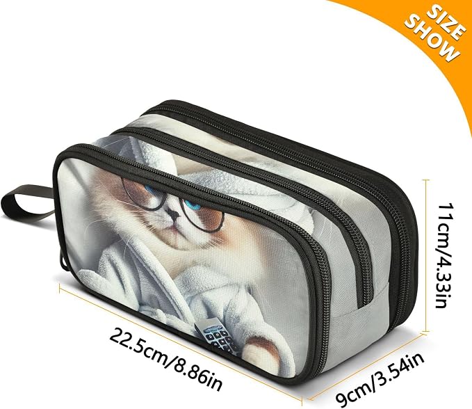 Cute Ragdoll Pet Cat Pencils Pouch Zipper Pencil Case Boys Pen Bags Teen Girls Animals Storage Pencil Bags Kids Back to School Supplies Organizer