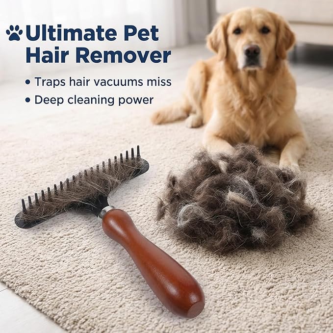 Portable Carpet Rake Hand Held Carpet Rake for Restoration Matted & Shag Rug Groomer and Hair Cleaner Suitable for Carpets Making Carpets Fluffy Again (5.6 x 4.3 inches 1 Piece)