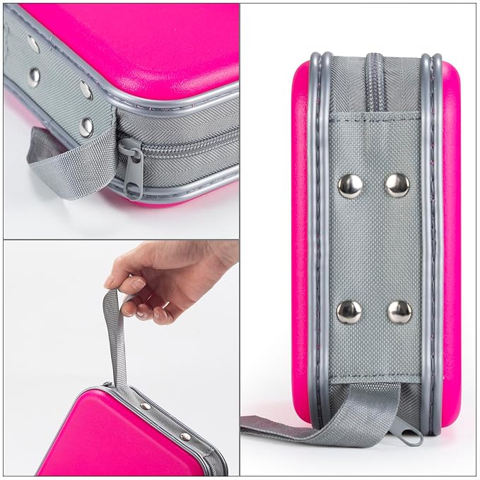 UENTIP CD Case for Car,48 Capacity DVD storage Organizer For Home Travel | CD Holder DVD Case, Smooth Double Zipper, Hard Plastic Shell, Scratch-Resistant, Slip-Resistant Tab, Blu-ray/CD/DVD Storage