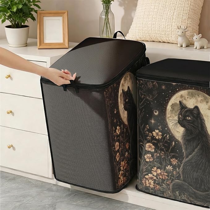 2pcs blanket storage bag for under bed,closet organizers 95L | clothing sweater sheet bedding comforter duvet quilt pillow toy storage bags with lids,dorm room essentials for containers