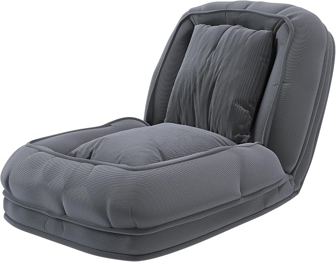 Upholstered Human Dog Bed for Adults and Pets, Foldable Lazy Sofa Bed with 5 Adjustable Position, Includes 2 Soft Pillows for Bedroom, Living Room, Reading Corner