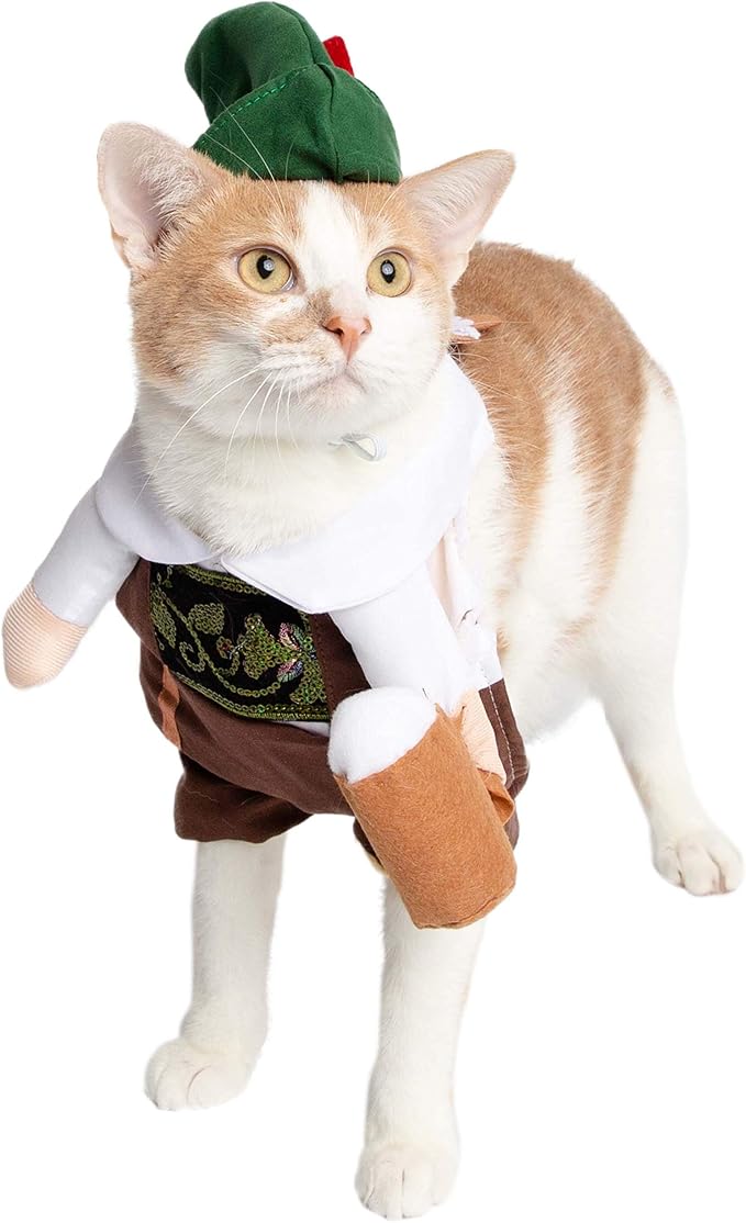 Pet Krewe German Oktoberfest Dog Costume & Cat Costume Medium - Barktoberfest Halloween Dog Costume - Perfect for Halloween, Christmas Holiday, Parties, Photoshoots, Gifts for Dog & Cat Lovers