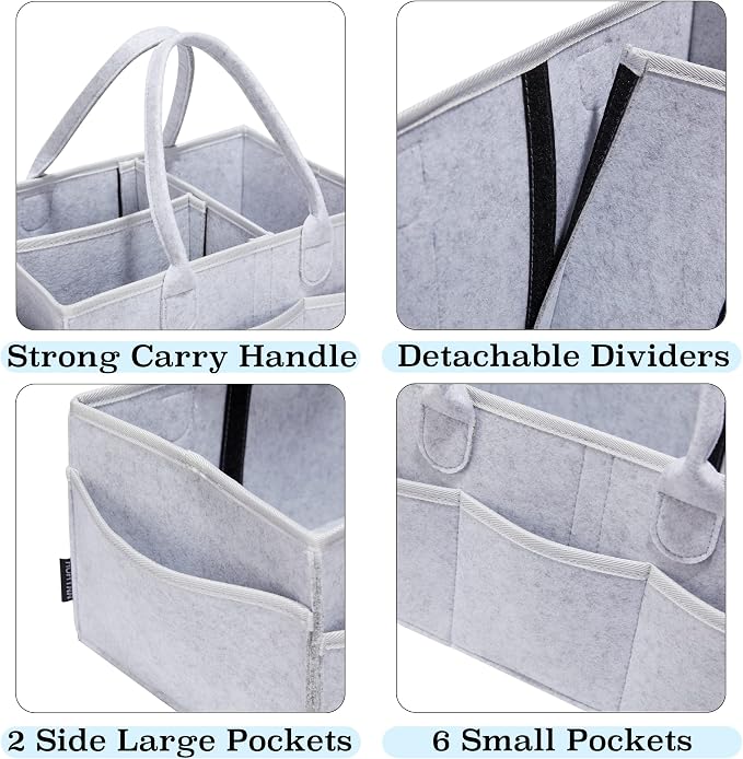 Pet Grooming Tote, Dog Grooming Supplies Organizer, Travel Outdoor (Bag ONLY) (Sliver Grey)