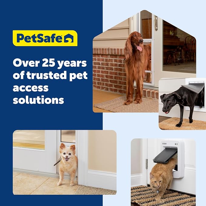 PetSafe Sliding Glass Pet Door, 1 Piece, Large-Tall Dogs to 130 lb, White