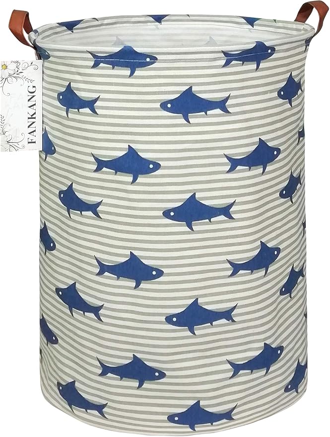 Storage Bin Foldable Nursery Organizer Basket Shark | Foldable with Waterproof PE Coating Organizer Bin for Kids Boys and Girls,Office,Bedroom,Clothes