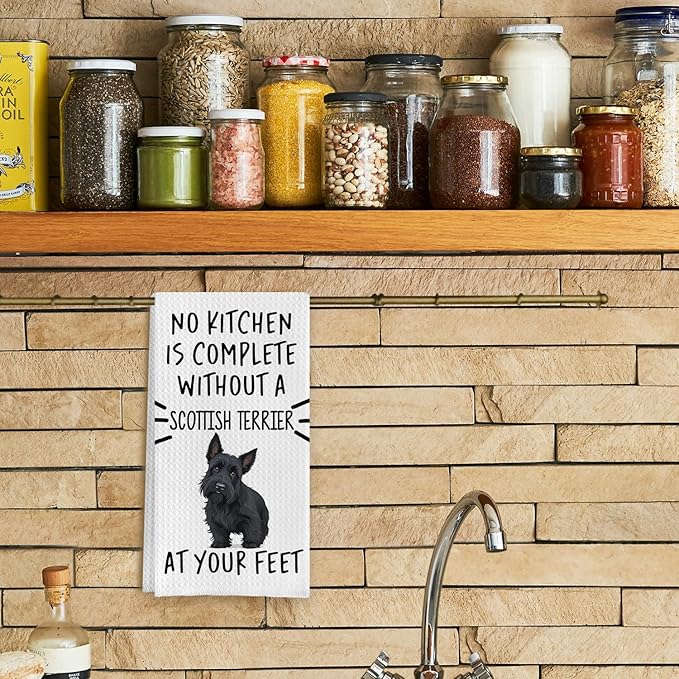 Scottish Terrier Gifts Kitchen Towels, Scotty Dog Gifts for Women, 16x24 Inch