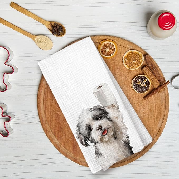 Shih Tzu Gifts Bathroom Towels, Shitzu Decor, Funny Shitzu Dog Hand Towel for Bathroom, Shih Tzu Gifts for Women