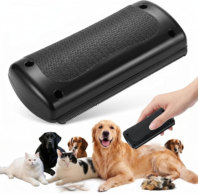 Deshedding Brush for Dogs, Cats, Horses - Removes Loose Hair, Dog Brush for Shedding, Pet Hair Removal Tool with Easy-Hold Handle, 1PCS