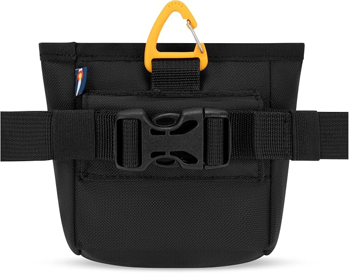 OllyDog, Goodie Treat Bag, Dog Treat Training Pouch | Magnetic Closure | 3 Ways to Wear | Hands-Free Waist Belt | Water-Resistant Recycled Vegan Fabric (Raven S'25)