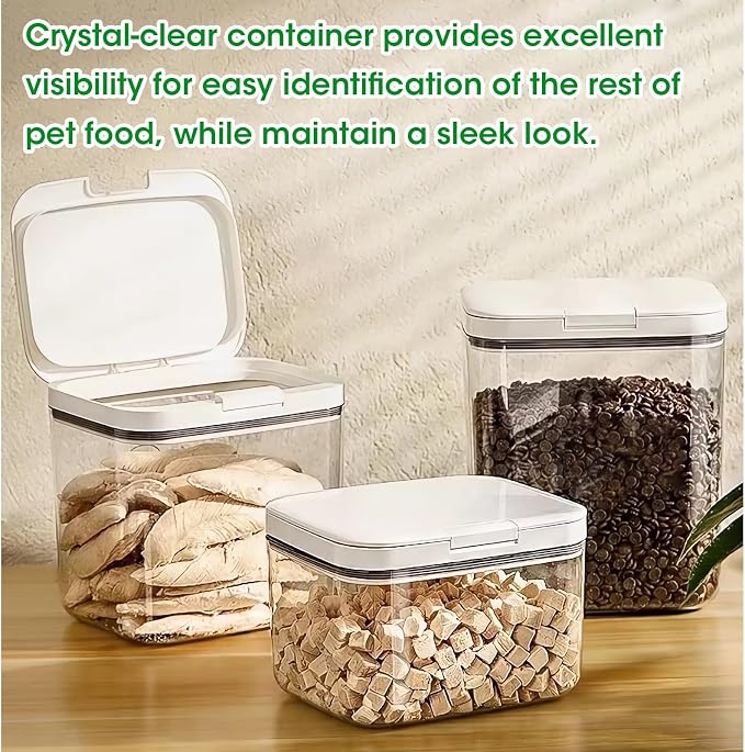 TBMax Large Dog Treat Container Bins 4.75 Qt with One-Press Flip-up Lid, Airtight Pet Dog Cat Treat Jar for Countertop, Pet Biscuit Canister Cookie Holder