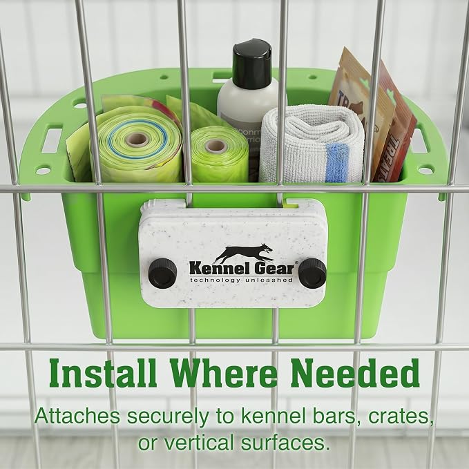 Dog Grooming Organizer with Plastic Bar Mount System - Pet Care Organizer | Durable, Space-Saving Supply Caddy, Easy to Install for Pet Care Professionals, Grooming Stations and Veterinary Clinics