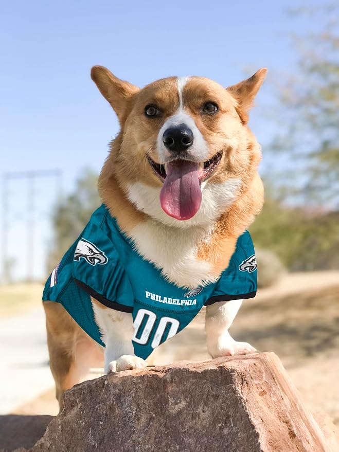 Pets First NFL Philadelphia Eagles Dog Jersey, Size X-Large, Football Shirt Costume for Pet, Dog Sports T-Shirt, NFL Team Clothing for Cats, Licensed Pet Apparel Available in 7 Sizes and 32 Teams
