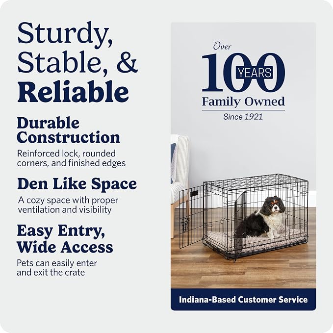 Midwest 30-Inch Double Door iCrate, for Medium Breeds, 21-40 lbs
