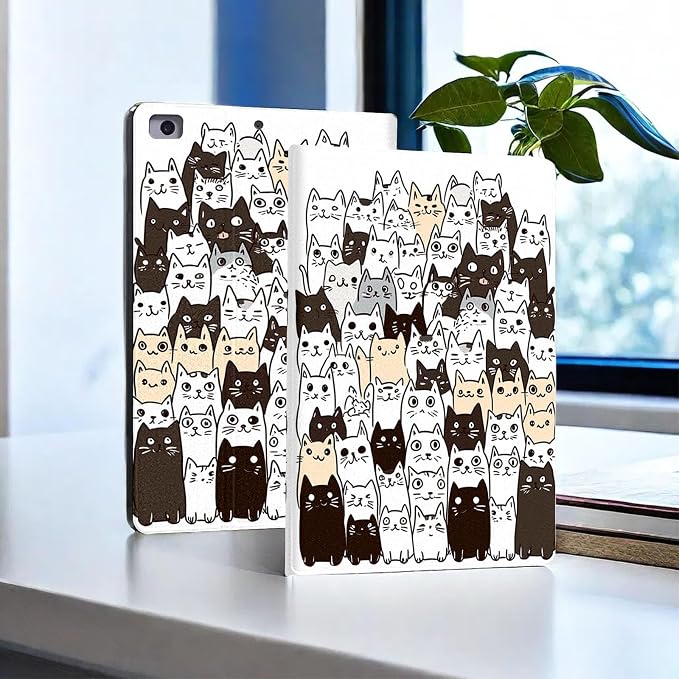 for Microsoft Surface Pro 8-13" 2021 Tablet Case,Auto Wake/Sleep,Adjustable Stand Protective Cover - Cute Cat Pattern