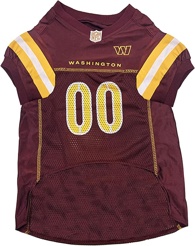 Pets First NFL Washington Commanders Dog Jersey, Size Medium. Best Football Jersey Costume for Dogs & Cats. Licensed Jersey Shirt