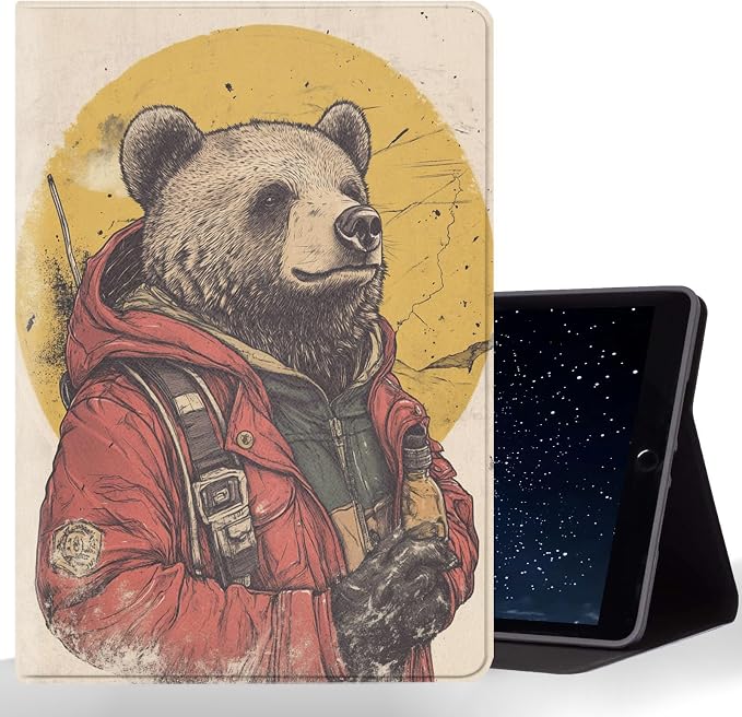 Tablet Case for iPad Air 11 Inch M3/M2 (2025/2024),iPad Air 5th/4th Gen (2022/2020),Shockproof Protective Cover with Stand,Auto Wake/Sleep,Cartoon Bear