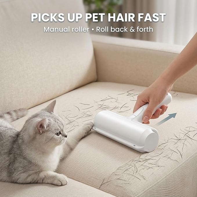 Reusable Pet Hair Remover Roller for Dog & Cat Hair Self Cleaning Lint Roller for Furniture, Couch, Carpet,Rugs,Bedding & Car