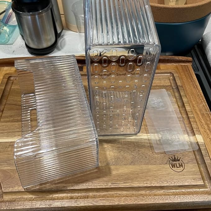 2 Pack Adhesive Cabinet Door Organizer, Storage Bins Lid Organizer Cabinet Wall Mount Pantry Door Caddy Containers for Kitchen Bathroom Countertops