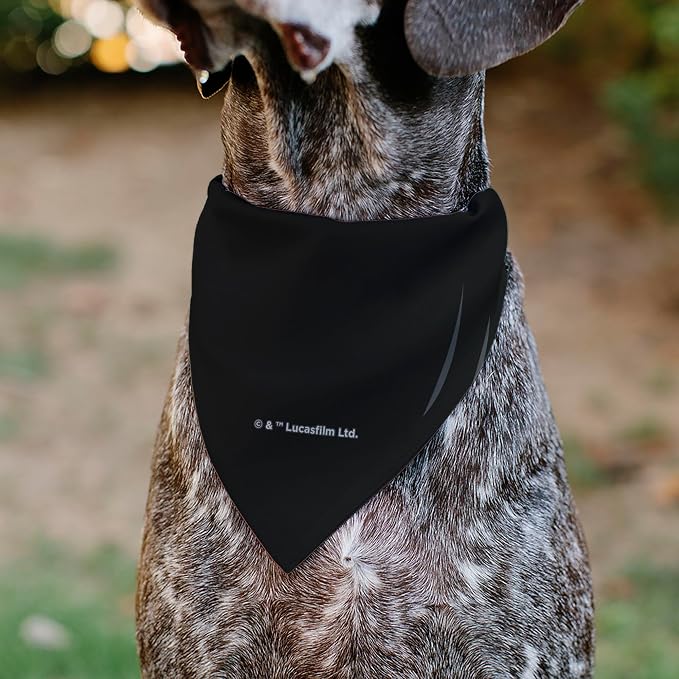 Star Wars Pet Bandana Slide On Slip Through | Star Wars Darth Vader Character Close Up Black Double Sided Polyester
