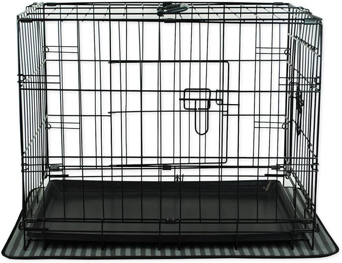 Bone Dry Striped Pet Cage Mat, XX-Large - 30 x 45, Gray
