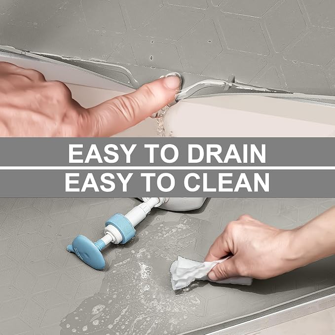 Under Sink Mat, 34"x22" Waterproof Tray for Cabinet, Holds 3 Gal | Silicone, Fits 36 inch Standard Cabinet,Leakproof & Easy Clean, Ideal for Kitchen & Laundry, Protects Shelf from Water Damage