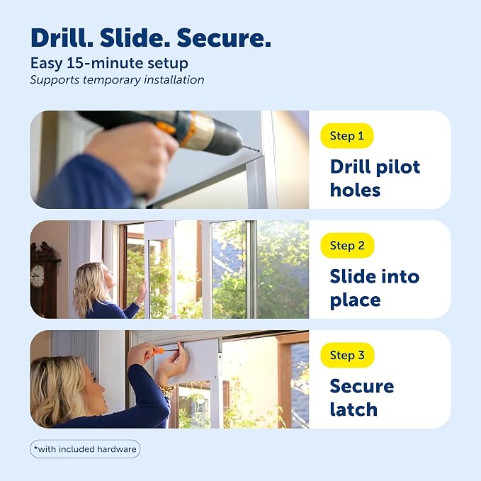 PetSafe Sliding Glass Pet Door, 1 Piece, Medium Dogs to 40 lb, White