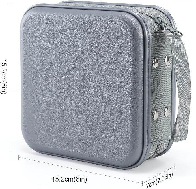 UENTIP CD Case for Car,48 Capacity DVD storage Organizer For Home Travel | CD Holder DVD Case, Smooth Double Zipper, Hard Plastic Shell, Scratch-Resistant, Slip-Resistant Tab, Blu-ray/CD/DVD Storage