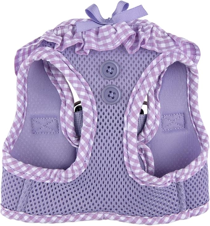Puppia Vivien Dog Vest Harness B (Step-in) Fashionable Mesh Spring Summer Harness for Small Dogs, Violet, Large
