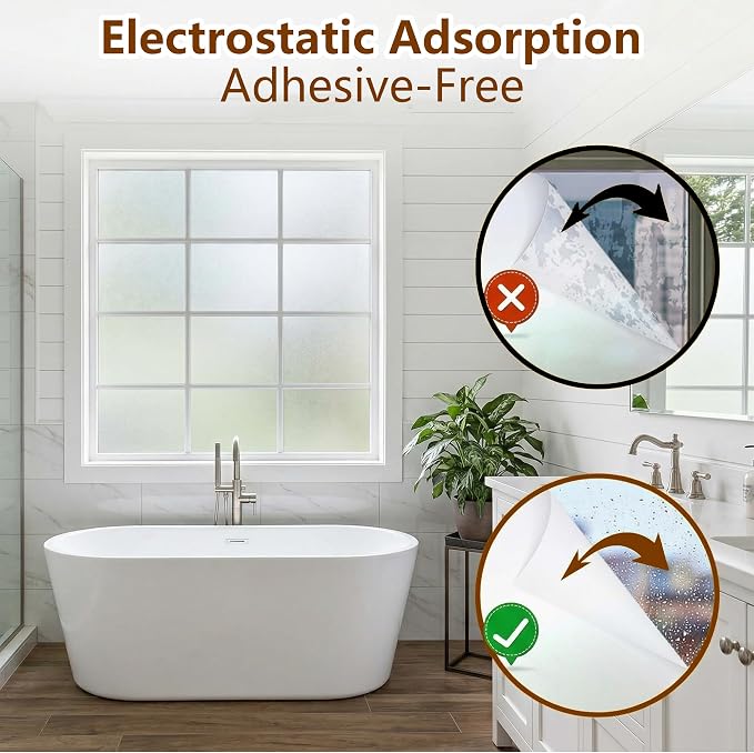 Clear Contact Paper Peel and Stick Wallpaper for Bathroom 17.7in x 32.8ft | Waterproof Backsplash Film Static Cling Oil Proof Wall Cover for Kitchen Cabinets Pet Area Office Wall Protection