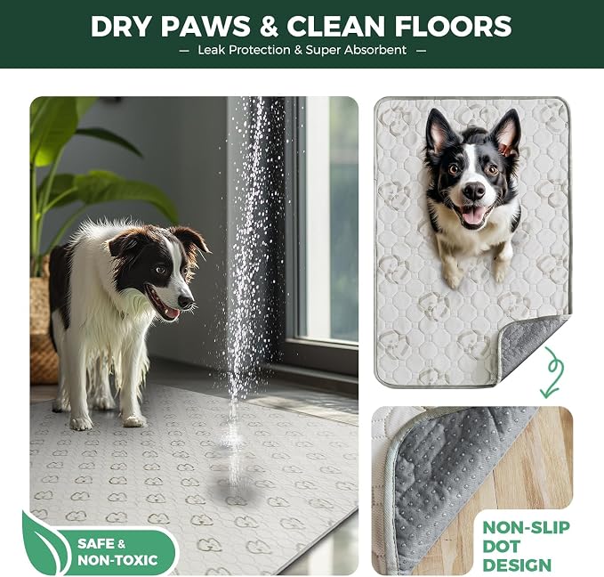 FXW Homeplus Indoor Dog Playpen with Washable Pee Pad, 45" H, 8 Panels | Calm Indoor Play Area, Super Absorbent Pad for Easy Cleanup, for Large Dogs, Patented