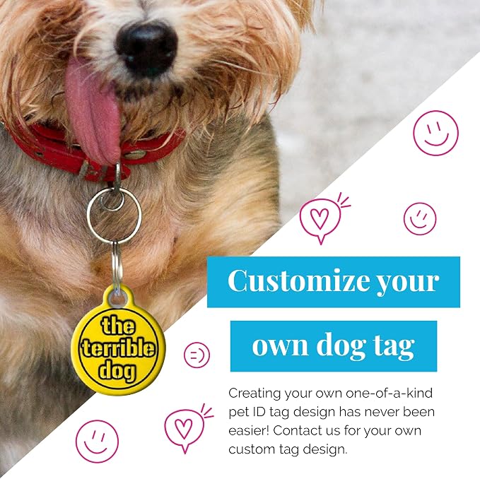 Lupine Turtle Reef Sea Turtle Pet ID Tag | Personalized Dog & Cat Name Tags | Silent Polymer Coated Stainless Steel | Matches Lupine Collars & Leashes | Small (7/8")