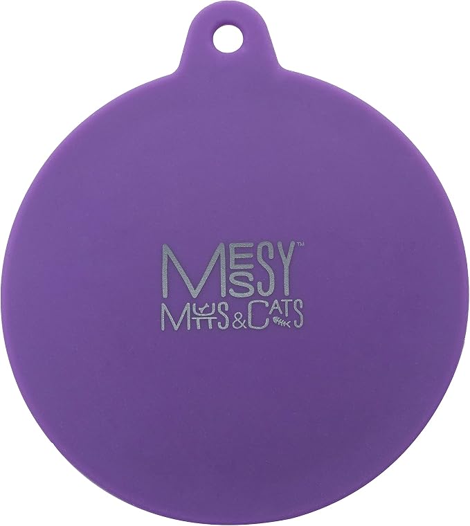 Messy Mutts Silicone Universal Can Cover, Fits 3 Can Sizes, Purple | Reusable Silicone Pet Food Can Cover, Fits Small, Medium, And Large Cans, Airtight And Dishwasher Safe