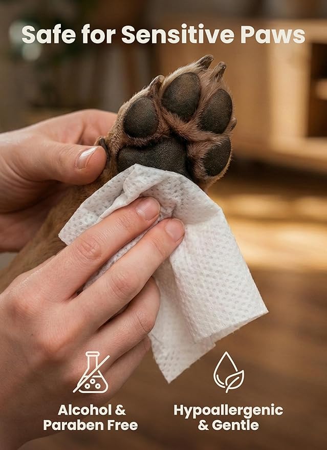 Pogi’s Dog Grooming Wipes – Hypoallergenic Pet Wipes for Paws, Body & Butt – Cleaning & Hydrating, Green Tea Scent, 400-Count